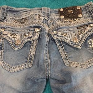 Miss Me jeans.  27 inch waist, inseam 31